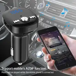 BC40 Bluetooth 4,2, свободные руки, FM передатчик, автомобильный Беспроводной FM модулятор громкой связи Bluetooth гарнитура для MP3 плеер USB Зарядное