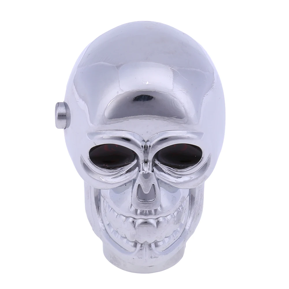 Polished Aluminum Alloy Skull Car Gear Shift Knob Modification Resin