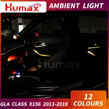 Для GLA class X156 GLA200 GLA300 светодиодный дверной панели окружающий светильник атмосферный светильник ing центральная консоль светодиодный светильник 12 цветов светильник ing bar