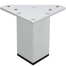 Набор из 4 шт.) квадратные металлические ножки мебели Алюминий сплав ТВ шкаф для ножек дивана Поддержка кровать Riser H = 60 мм/80/100/120 мм