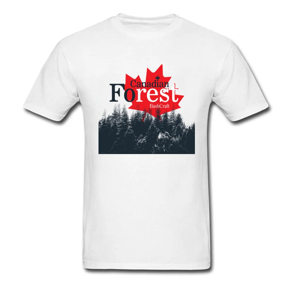 Canadian Forest BushCraft T-shirts for Men Casual Labor Day Tops Tees Short Sleeve Family Camisa Tshirts Crew Neck 100% Cotton Canadian Forest BushCraft white