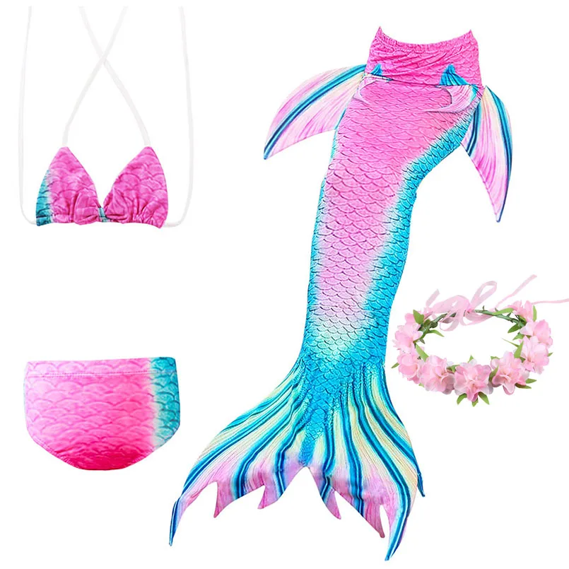 girls mermaid tail swimwear 3-8