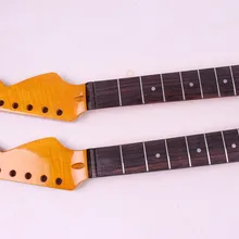 1 шт. 21 лада, незаконченная электрогитара на шею, клен, сделанный из розового дерева, гриф