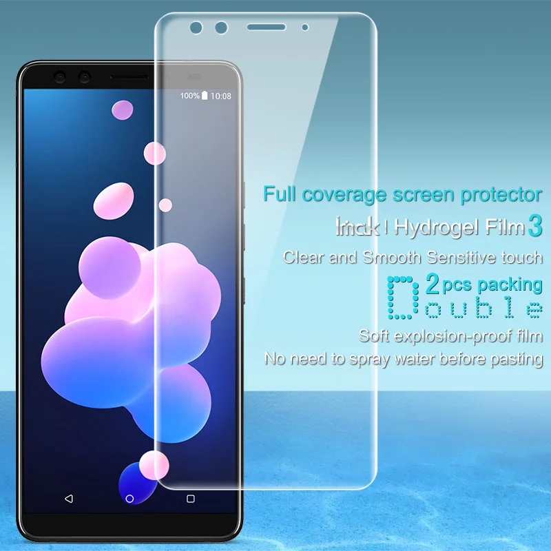 

Imak sFor Htc U12 Plus Screen Protector Full Cover Hydrogel III 2Pcs Protective film for HTC U12+ U12 Plus not glass