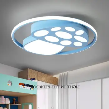 

LED children's room ceiling lamp Creative game room boy girl bedroom colorful lamp warm simple modern iron mushroom light