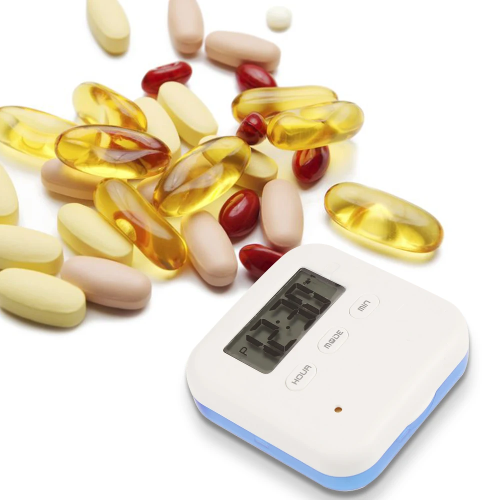 Portable intelligent medication reminders Pill box Alarm Timer