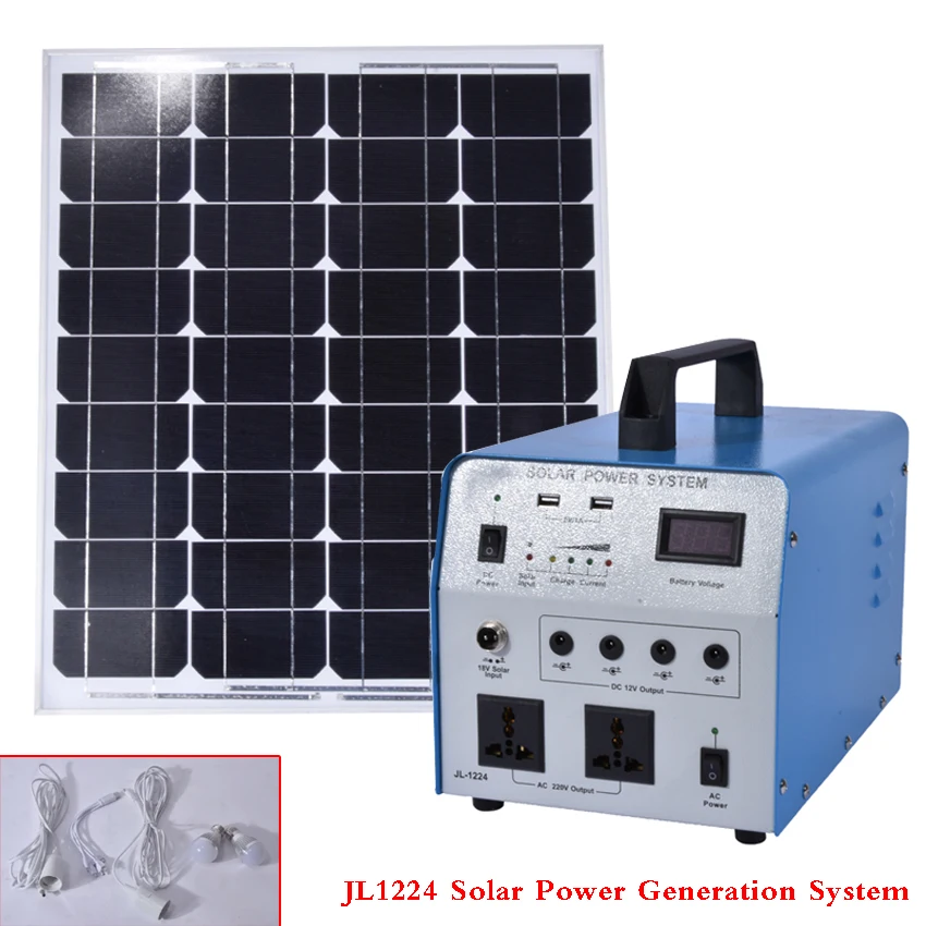 

JL1224 Solar Power Generation System Alternative Energy Generators 350W Lighting System Generator With Solar Panels 630*540mm