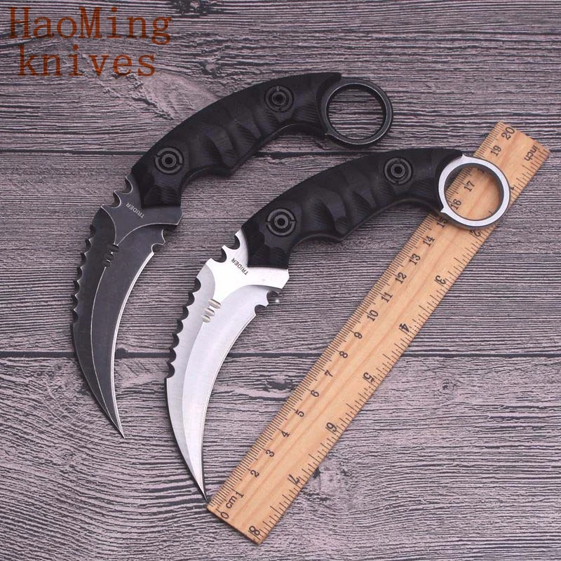 

Outdoor camping survival rescue Karambit CS GO Counter-strike utility knife hunting tactical self-defense pocket Knives tool EDC