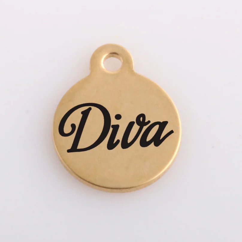 Ladyfun настраиваемый Шарм из нержавеющей стали DIVA Подарки Подвеска Diva шармы для DIY