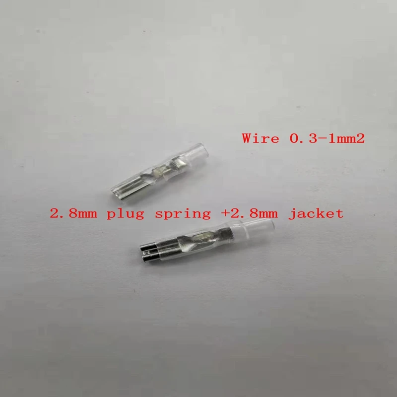 

2.8 Plug-in spring terminal with sheath Copper connector insert female plug-in cold-pressed terminal block