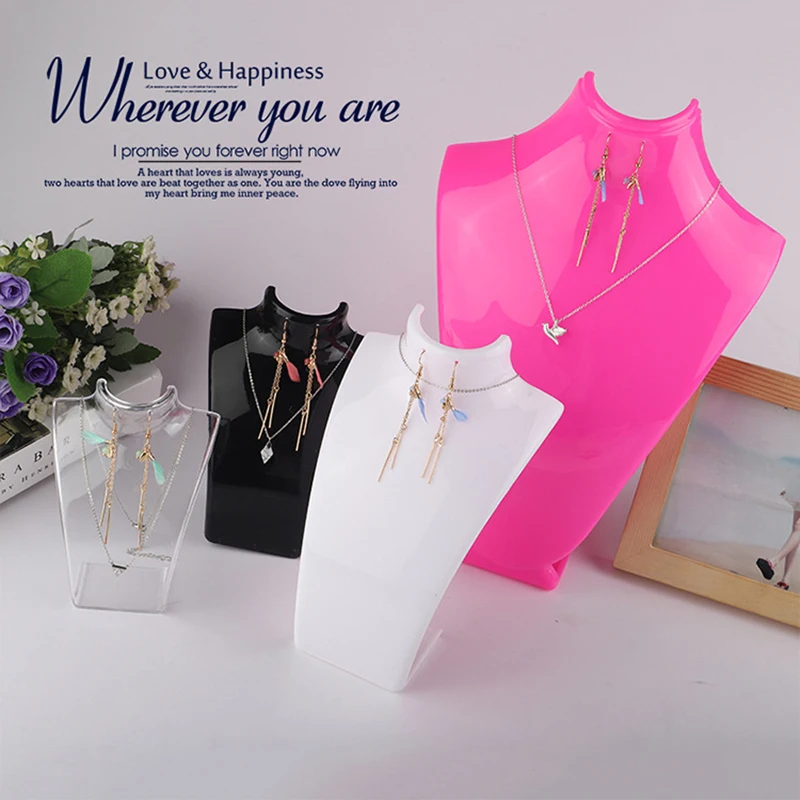 

Mannequin Stud Earring Necklace Jewelry Pendant Display Stand Holder Show Decorate Jewelry Display Shelf Holder Jewelry
