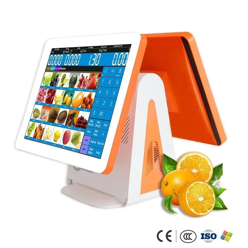 Meetsun AP 6000D 3 все в одном POS двойной Экран Pos Системы кассовый аппарат 15 ''Дисплей