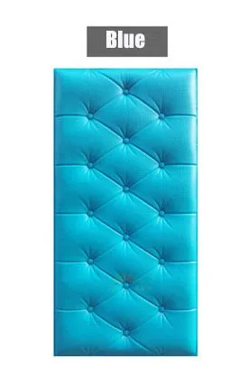 Blue color 10 шт. 60x30 см 3D XPE стикер стены панель s кожа 3D декоративная DIY настенная панель из полиуретановой пены обои для детей - Цвет: Blue color