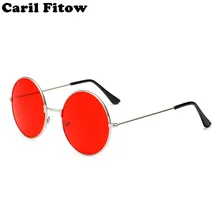 Металлические круглые солнцезащитные очки для мужчин и женщин, индивидуальные черные большие красные солнцезащитные очки, зеркальные солнцезащитные очки для женщин и мужчин s UV400