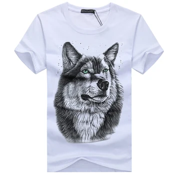 3D Wolf head T-shirt