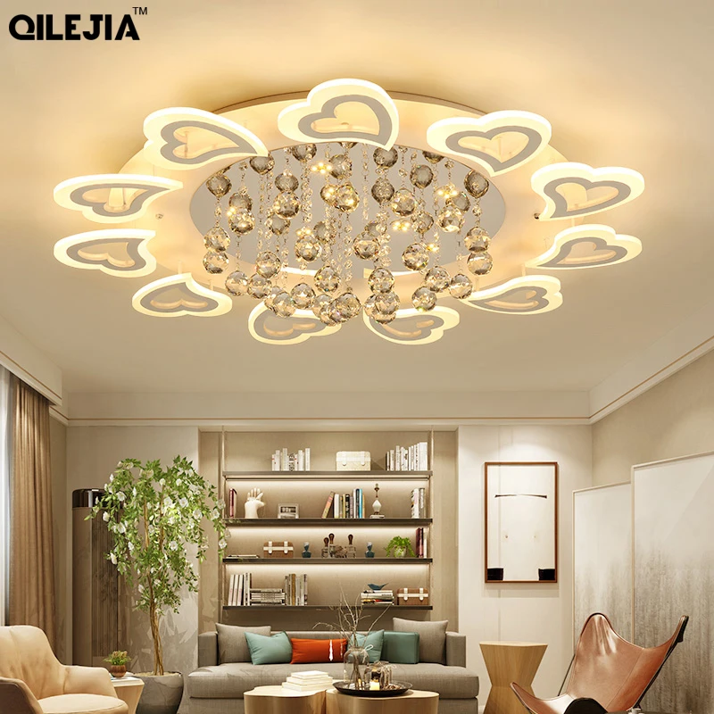 

Modern Led Crystal Chandeliers For Living Room Acrylic Crystal Chandelier Lighting Home Light Fixtures Lamps AC110V 220V