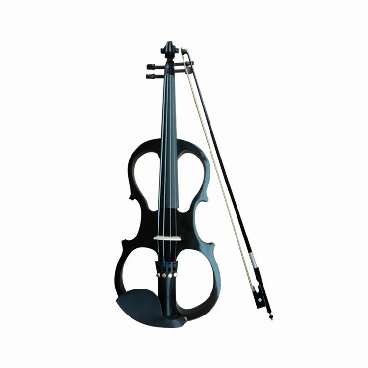 4/4 Wood Electric Violin With Bow Rosin Carry Case Earphone Stringed