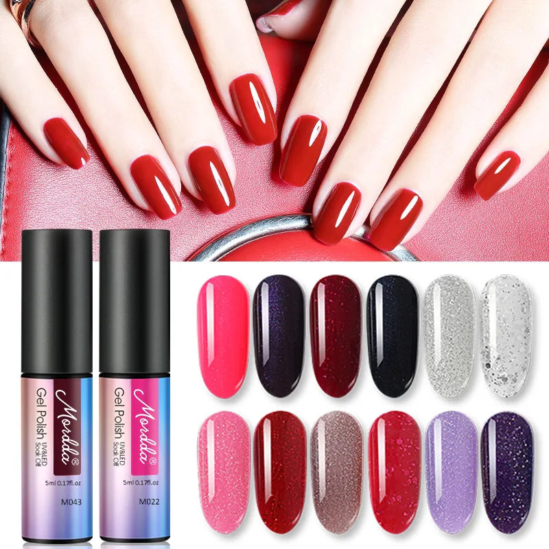

5ml Mini Bottle Nail Polish Pure Color Soak Off Gel Varnish UV LED Long Lasting Nail Gelolish Long Lating Glue Varnish 60 Colors
