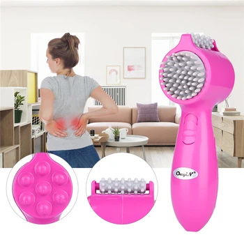 

Handheld Strong Viberation Massager Roller Muscle Fatigue Pain Relief Foot Hand Neck Head Leg Thin Face Wheel Tooth Comb Massage