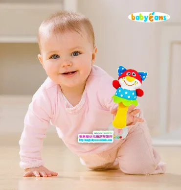 Новое поступление Soft животной модели колокольчики погремушки милый подарок детские плюшевые игрушки руку кукол stick детские teether