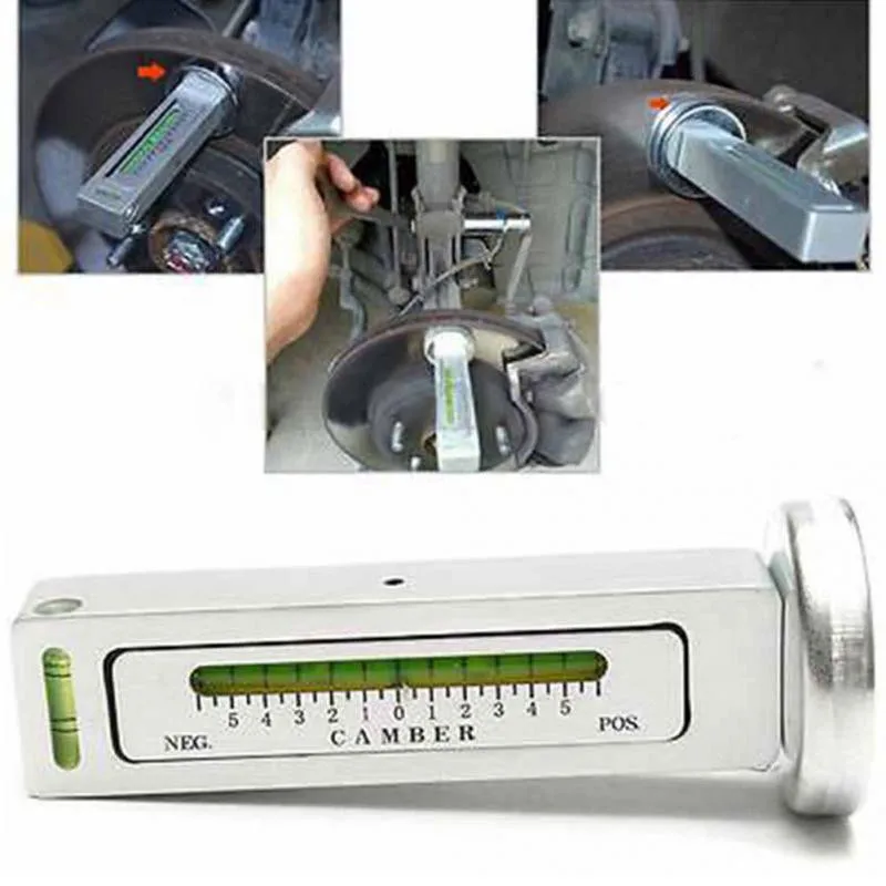 1pc Adjustable Magnetic Wheel Alignment Level Car Four Wheel Positioning Magnetic Level Gauge Camber Bubble Adjustment Tool