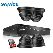 SANNCE 4CH безопасности камера системы дома товары теле и видеонаблюдения комплект 1080 P HDMI выход DVR 720 комплект видеорегистратора скрытого наблюдения 720 4 шт. 1.0MP