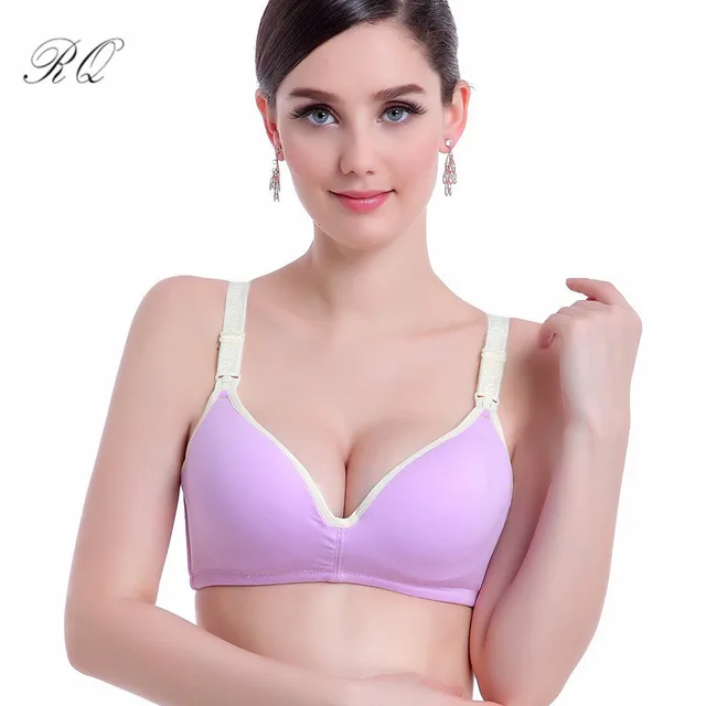 Buy RQ Brand High Quality Maternity Nursing Bra Button Cotton Pregnant Women