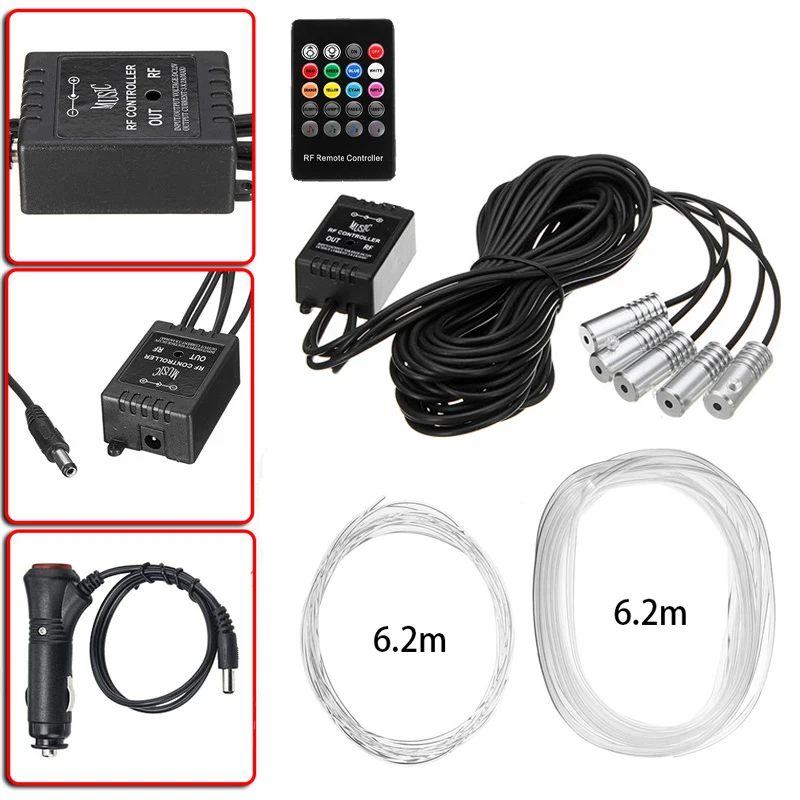 1 Set RGB LED Strip Light Car Interior Lighting Kit Car Styling Interior Decoration Atmosphere Light and Wireless Remote Control 1 Set RGB LED Strip Light Car Interior Lighting Kit Car Styling Interior Decoration Atmosphere Light and Wireless Remote Control