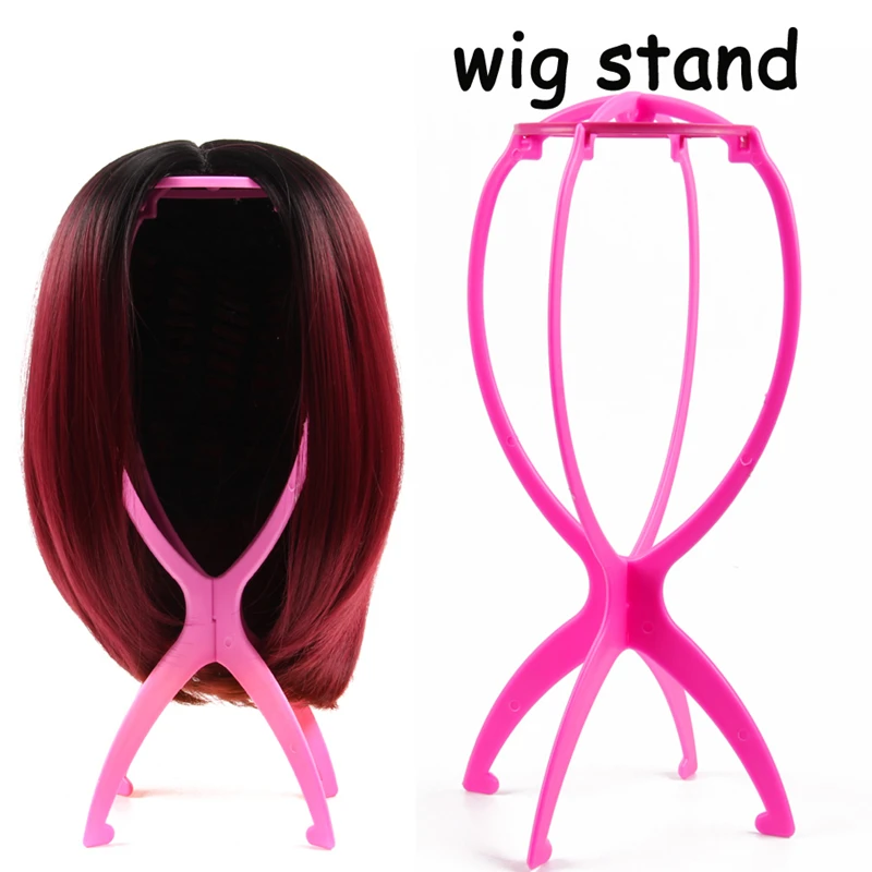 

2018 Colorful Ajustable Wig Stands Plastic Hat Display Wig Head Holders 18*36 cm Mannequin Head/Stand Portable Folding Wig Stand