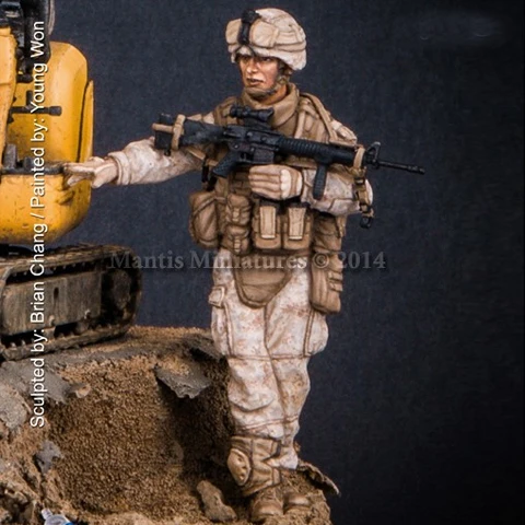 

1/35 USMC #1 resin kit soldiers GK Military theme scene combination Uncoated No colour