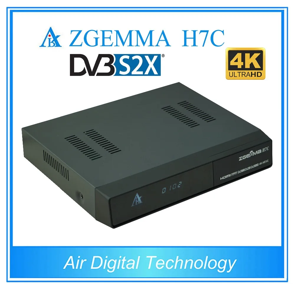 10 шт./партия zgemma h7c 4k ultra hd ТВ декодер dvb s2x/s2+ двойной dvb t2 и dvb c поддержка многопотокового