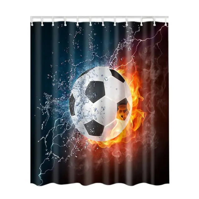 Polyester Shower Curtain Bathroom Decor Home Decorations Tattoo Polyester Shower Curtain Bathroom Decor Home Decorations Tattoo Basketball Skeleton Flower Soccer
