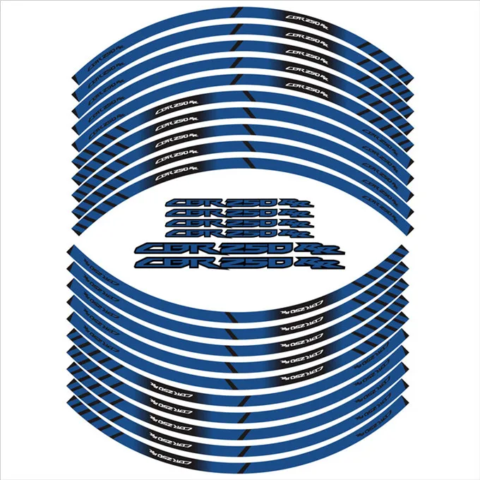 Новая распродажа, мотоциклетные наклейки на шины, внутренние колеса, светоотражающие украшение, наклейки, подходят для HONDA CBR250RR cbr 250 rr - Цвет: 2