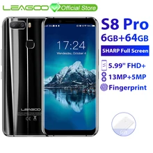 LEAGOO S8 Pro, 6 ГБ, 64 ГБ, 5,99 дюйма, 18:9 дисплей, мобильный телефон, Android 7,0, MTK6757, четыре ядра, две камеры, сканер отпечатков пальцев, ID, 4G, смартфон LEAGOO S8 Pro, 6 ГБ, 64 ГБ, 5,99 дюйма, 18:9 дисплей, мобильный телефон, Android 7,0, MTK6757, четыре ядра, две камеры, сканер отпечатков пальцев, ID, 4G, смартфон