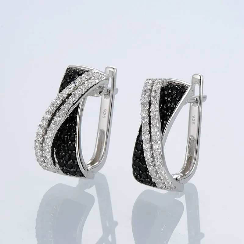 Silver Earrings E303189BSNZSL925-SV4-W
