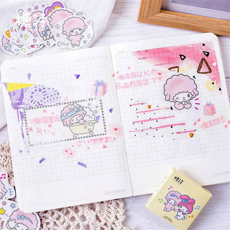 45 шт./компл. kawaii Memo pad модная Милая овечка узор дневник наклейки планировщик рождественские украшения для бизнес планирования школьные принадлежности канцелярские товары