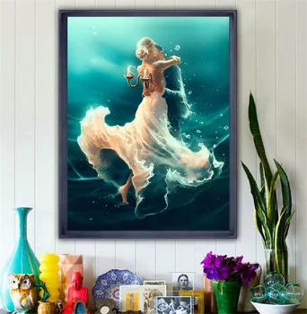 

Masonry Diamond Embroidery Lovers Full Drill Cross-stitch Diamond Drawing Romantic Couples Picture Wall Living Room Decoration
