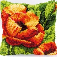 5 цветов, набор подушек с защелкой, коврик для подушки, сделай сам, ремесло, цветок, 42 см, вышивка крестиком, рукоделие, вязание крючком, подушка, вышивка - Цвет: Бургундия