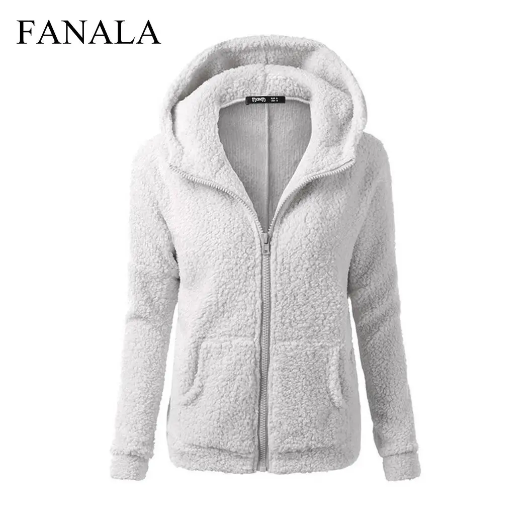 

Women Fashion Coat Solid Zipper Winter Hooded Coat Outwear Hooded closure Pockets Regular Long Sleeve collar