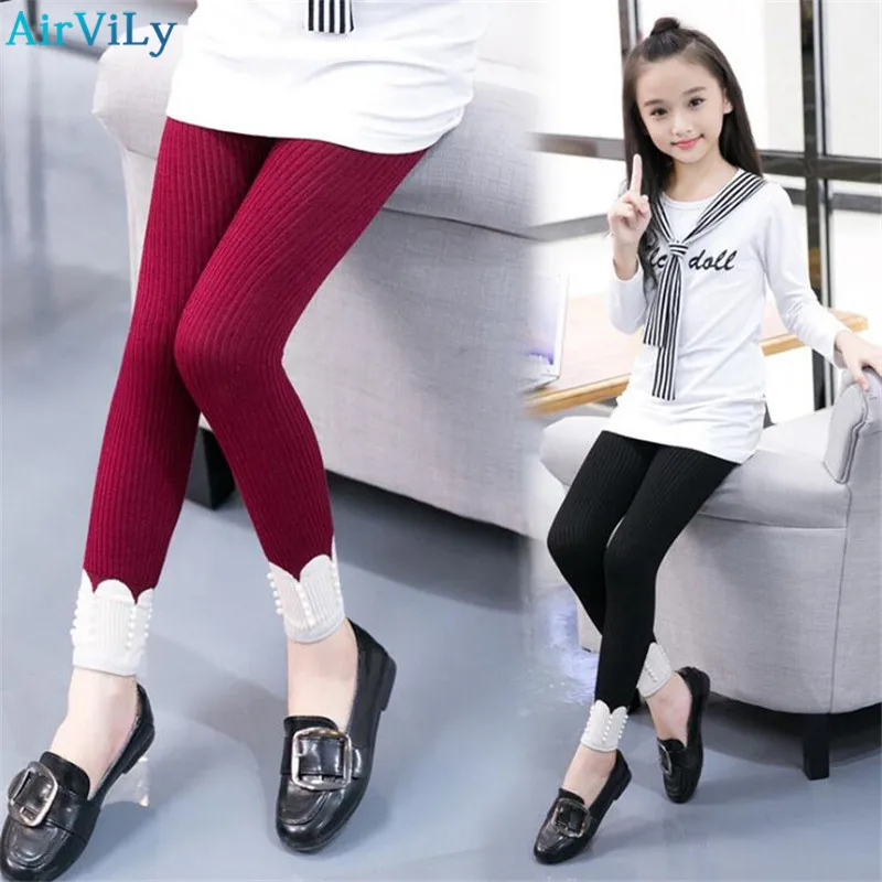 Toddler Girls leggings Kids Warm Comfortable Knitted Leggings Girl Soft