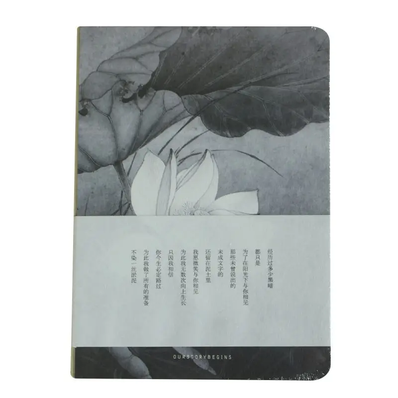 

Sketchbook Blank Papers Diary Pocket Journal School Study Notebook Gray+white, Lotus C