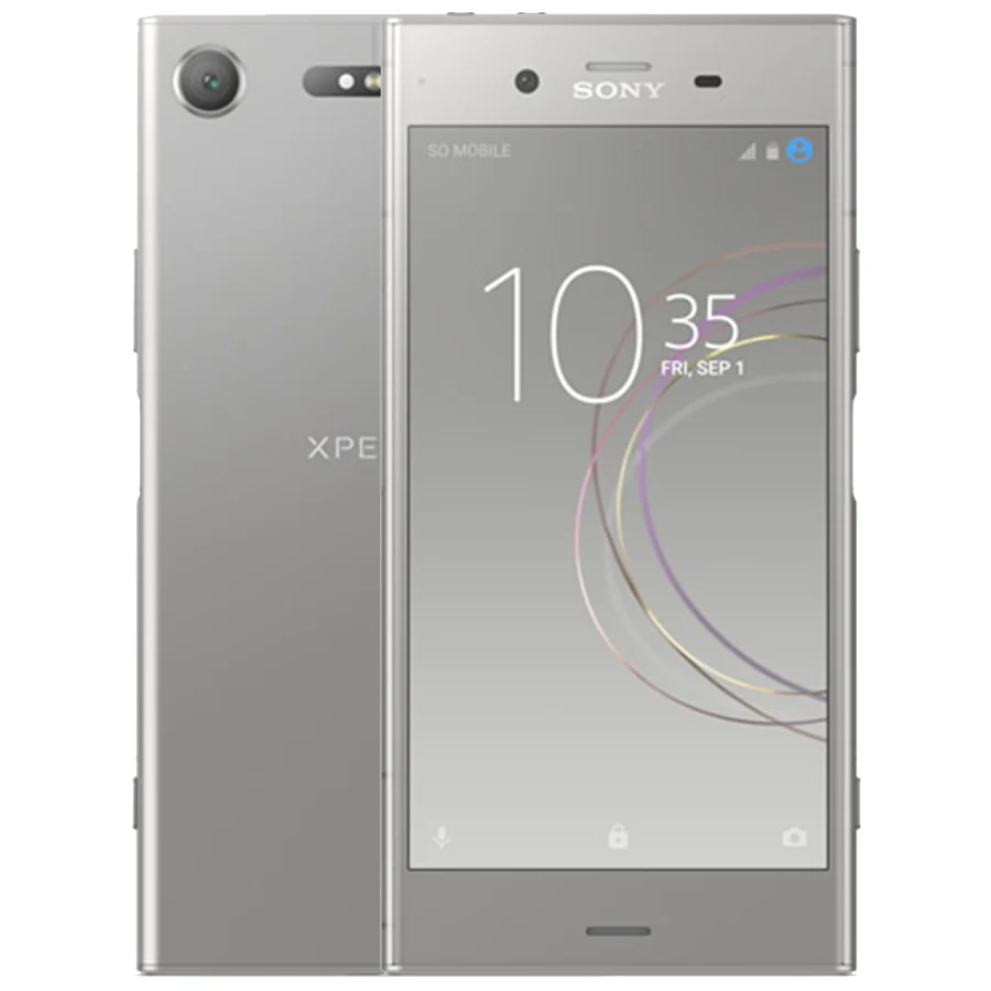 Silver Мобильный телефон sony Xperia XZ1 G8341 4G ram 64G rom 5," Octa Core 19MP 2700mAh с одной sim-картой Android LTE - Цвет: Silver