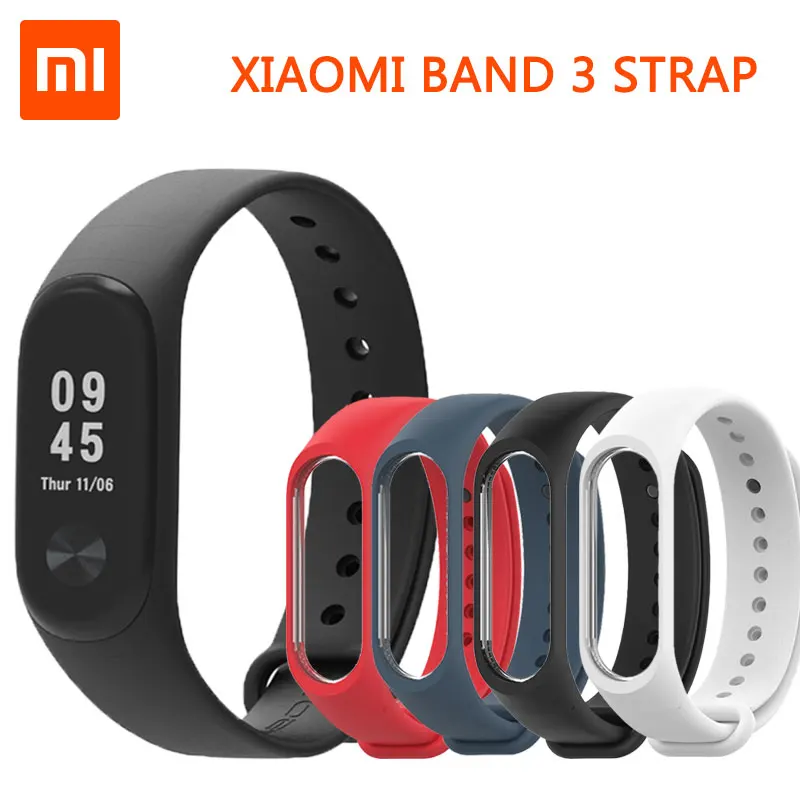 

Xiaomi Mi band 3 Silicone Wrist Strap Smart Bracelet Band Miband 3 Colorful Strap