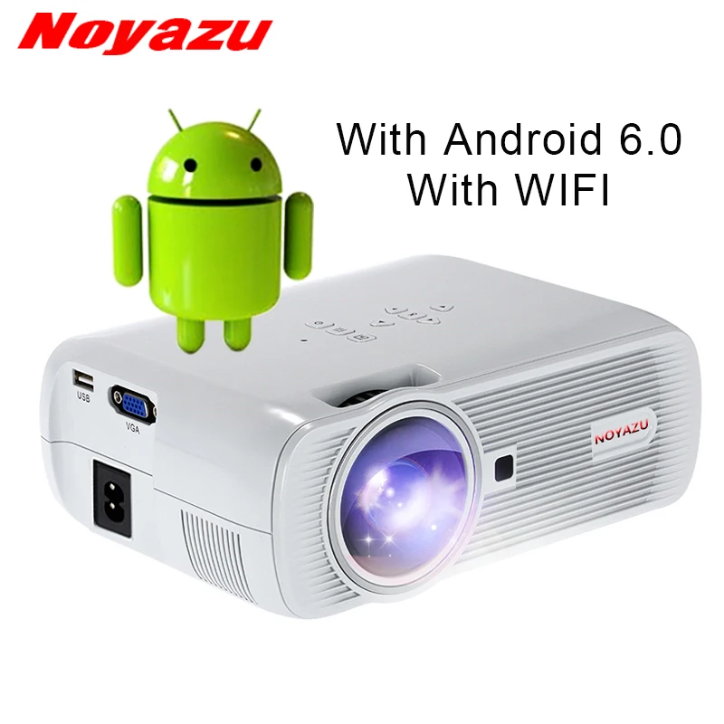 NOYAZU New BL80 Smart Android 6.0 WIFI Portable HD LED TV Projector 3D for home theater LCD projector video projector beamer