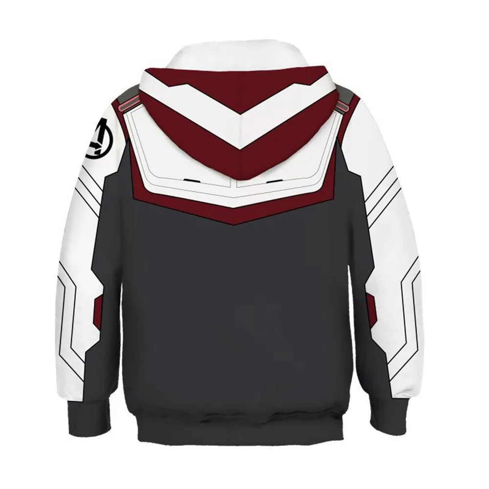 Kids Avengers Endgame 2019 Quantum Realm Hoodie Cosplay Costume Boys Captain Marvel Sweatshirt Endgame Advanced Tech Hoodies