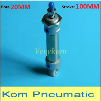 

Wholesale 50pcs/lot MA 20*100 Bore 20mm Stroke 100mm Double Acting Pneumatic Stainless Air Cylinder 1/8" Inch Port