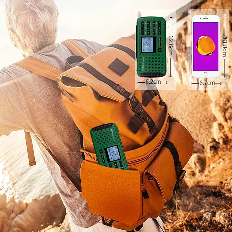 Retekess HR11S цифровой рекордер портативный FM/MW/SW ручной Солнечный аварийный сигнал радиостанции Bluetooth музыкальный плеер F9208G