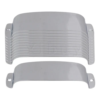 

Yibuy 10 Pieces Stainless Steel Pickup Covers for JB Bass Guitar Chrome