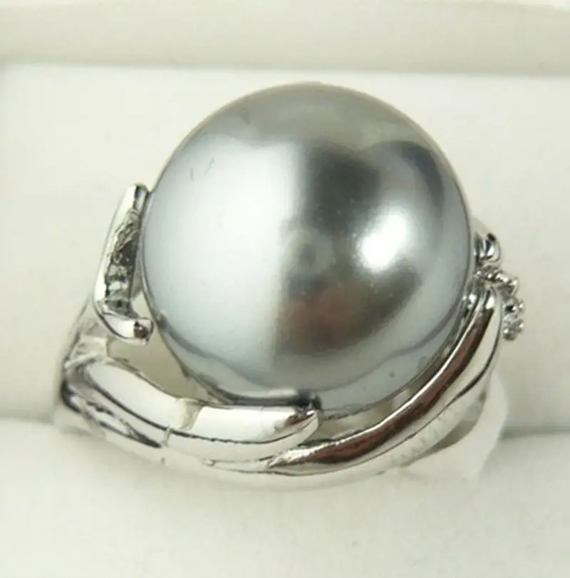12 mm South Sea Shell Pearl Bead Gemstone Jewelry Ring Taille 6 7 8 9 AAA qualité supérieure 