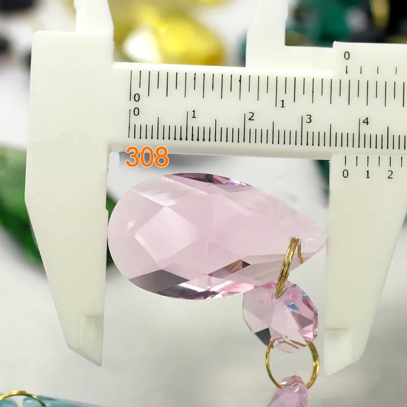 Hot Item 6pcs 105mm Pink Crystal Glass Pendant For Chandelier
